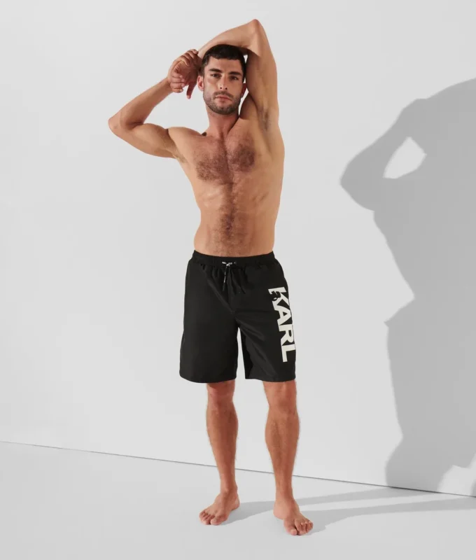 PANTALONES CORTOS DE BAÑO LARGOS CON LOGOTIPO