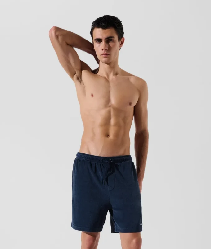 PANTALONES CORTOS DE TOALLA CON LOGOTIPO