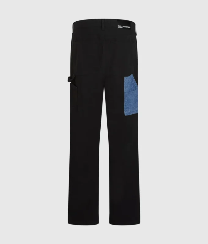 Pantalones de carpintero con bolsillos de denim