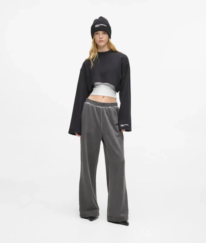 Pantalones de chándal anchos lavados
