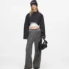 Pantalones de chándal anchos lavados