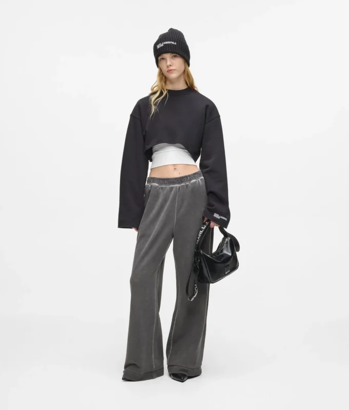 Pantalones de chándal anchos lavados