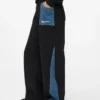 Pantalones de chándal con paneles de denim