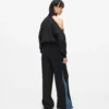 Pantalones de chándal con paneles de denim
