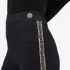 Pantalones de punto con detalles bouclé