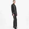 Pantalones de punto con detalles bouclé
