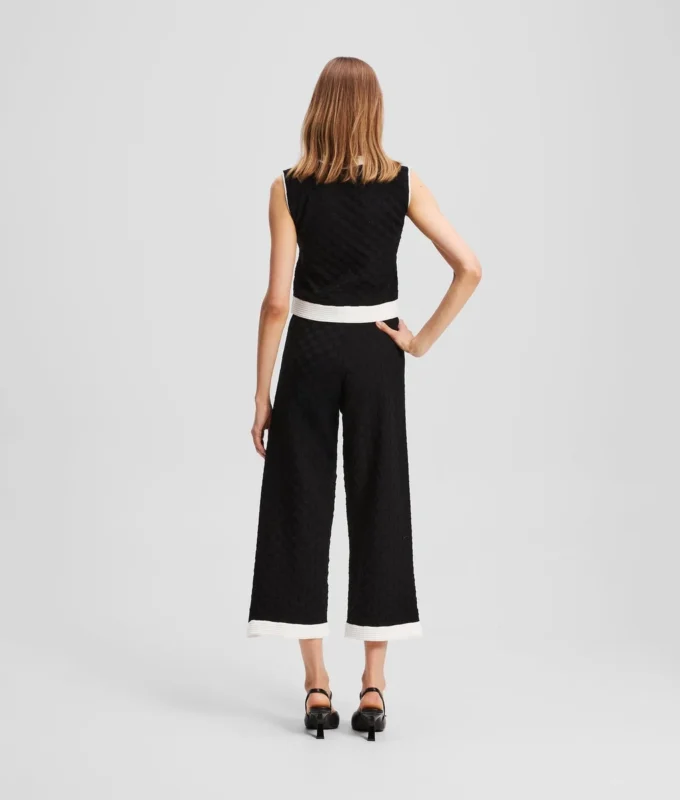 PANTALONES DE PUNTO CON RIBETES CONTRASTANTES