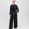 PANTALONES DE VAQUERO ANCHOS CON BOTONES