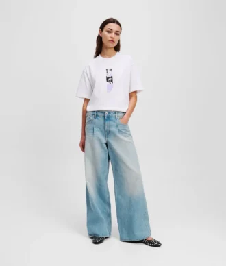PANTALONES DE VAQUERO ANCHOS PLISADOS