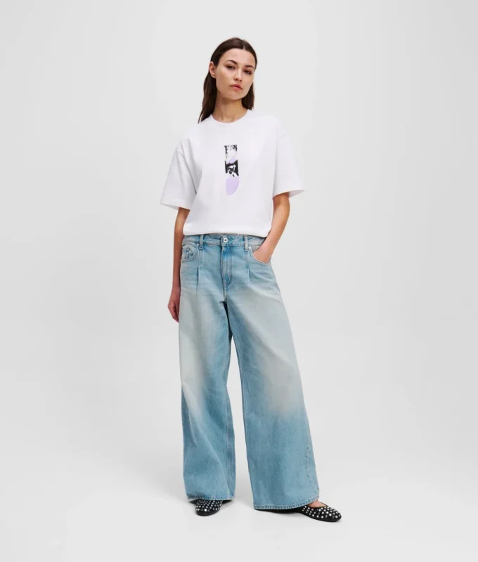 PANTALONES DE VAQUERO ANCHOS PLISADOS
