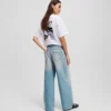 PANTALONES DE VAQUERO ANCHOS PLISADOS