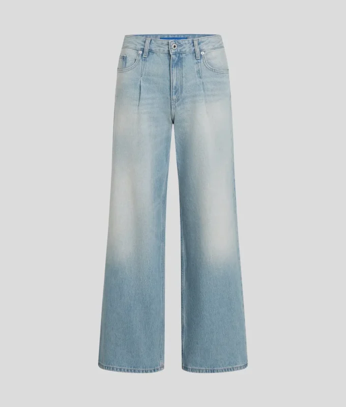PANTALONES DE VAQUERO ANCHOS PLISADOS