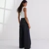PANTALONES DE VAQUERO DE PIERNA ANCHA CON COSTURAS EN CONTRASTE