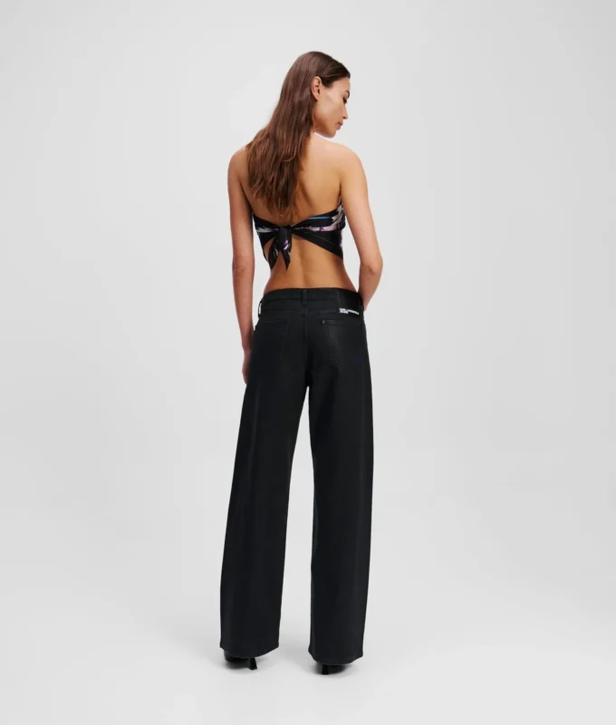 PANTALONES DE VAQUERO RELAJADOS DE TALLA MEDIA CON RECUBRIMIENTO