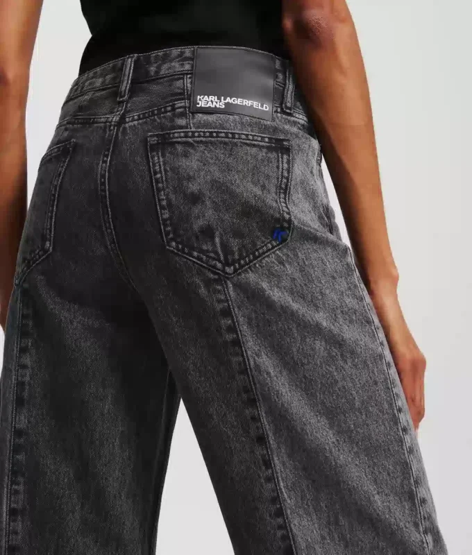 PANTALONES DE VAQUERO RELAJADOS DE TALLA MEDIA Y DOS TONOS