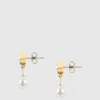 Pendientes de perlas con forma de concha