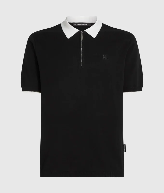 Polo con cuello en contraste