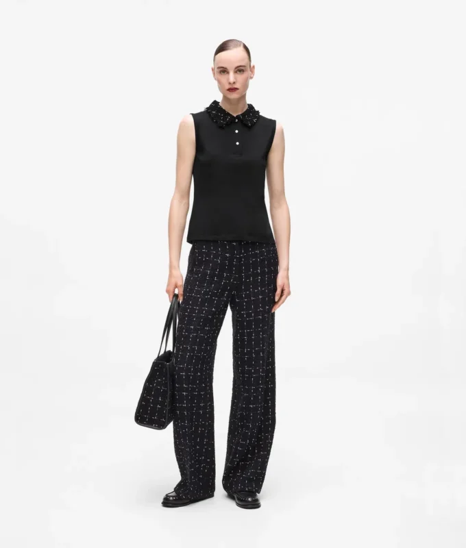 Polo con detalle bouclé