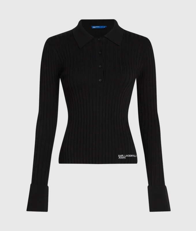 Polo de manga larga de punto