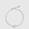 PULSERA CON CHARM DE CORAZÓN CON PAVÉ