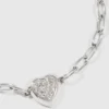 PULSERA CON CHARM DE CORAZÓN CON PAVÉ