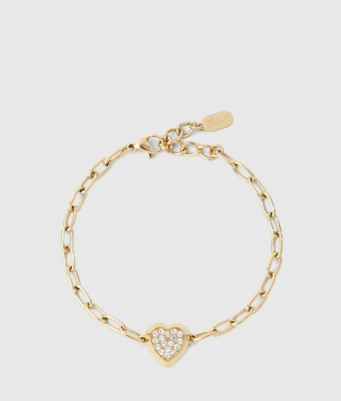 Pulsera con dije en forma de corazón