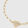 Pulsera con dije en forma de corazón