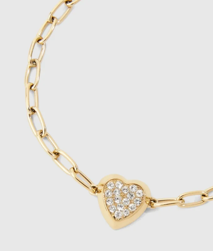 Pulsera con dije en forma de corazón