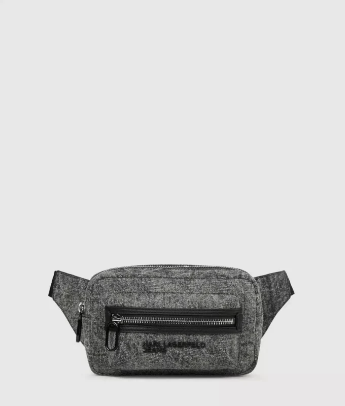 Riñonera de denim lavado