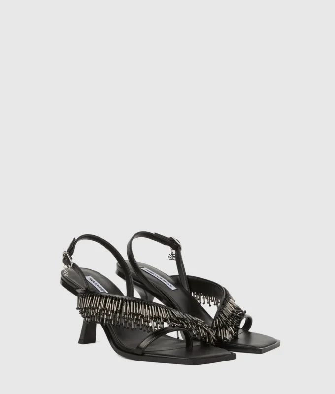 Sandalias de tacón con flecos Karmel