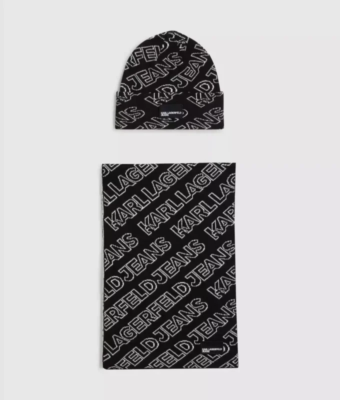 Set de bufanda y gorro con logotipo