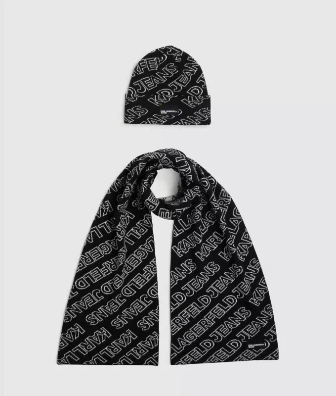 Set de bufanda y gorro con logotipo