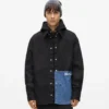 Sobrecamisa con paneles de denim