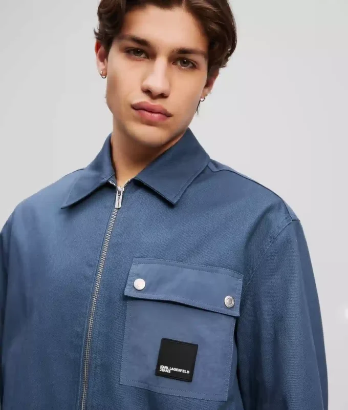 SOBRECAMISA DE MATERIALES MIXTOS