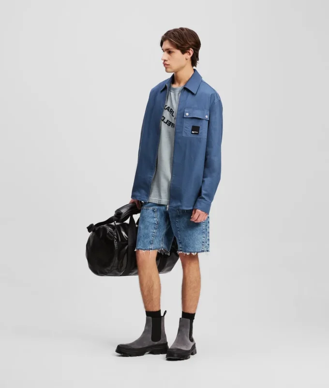SOBRECAMISA DE MATERIALES MIXTOS