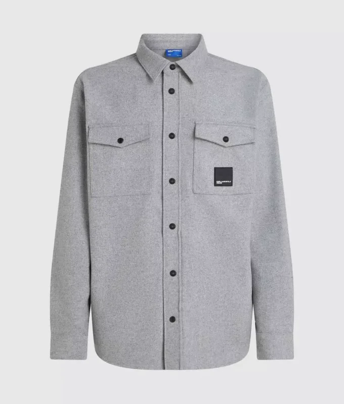 Sobrecamisa de mezcla de lana