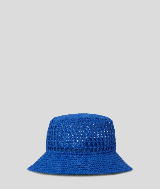 Sombrero de pescador con logotipo tejido