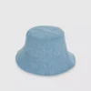 Sombrero de pescador reversible de denim