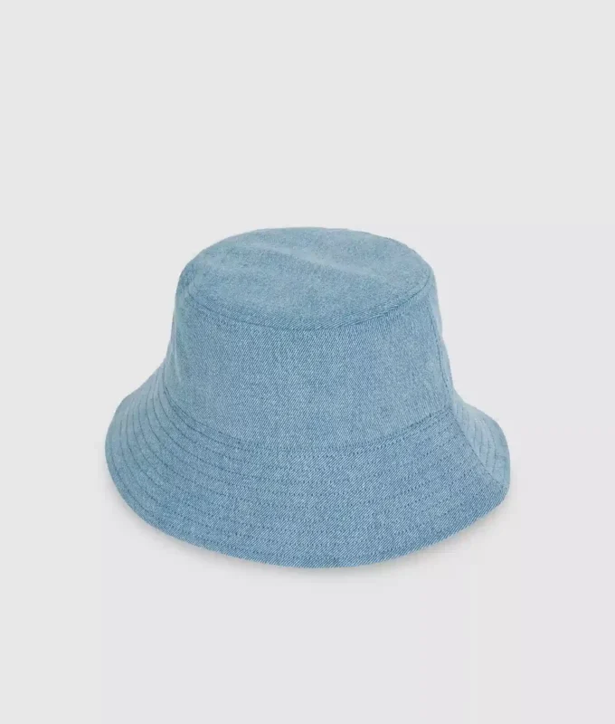 Sombrero de pescador reversible de denim