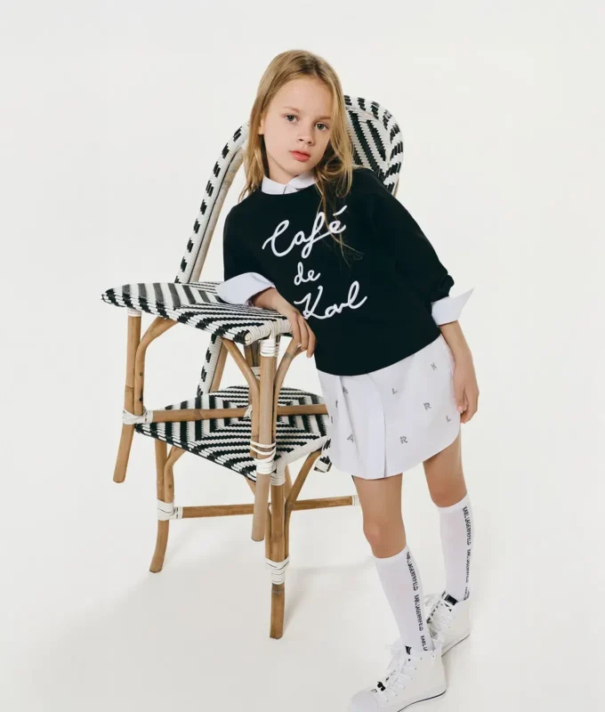 SUDADERA CAFÉ DE KARL PARA NIÑA