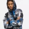 Sudadera con capucha con efecto pintura integral