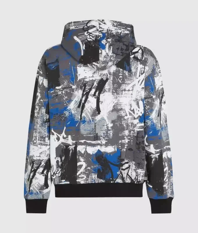Sudadera con capucha con efecto pintura integral