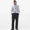 Sudadera con capucha holgada con monograma integral