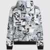 Sudadera con capucha holgada con monograma integral