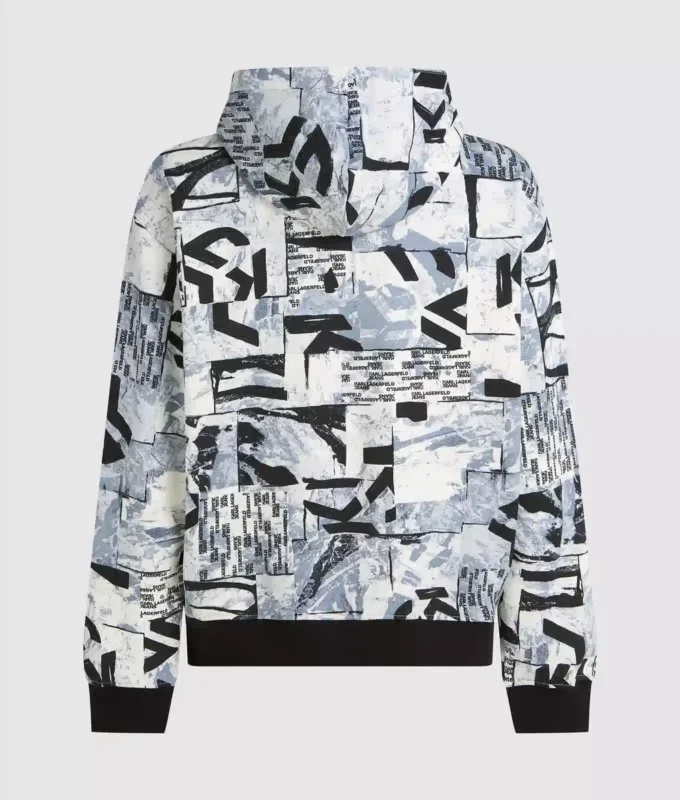 Sudadera con capucha holgada con monograma integral