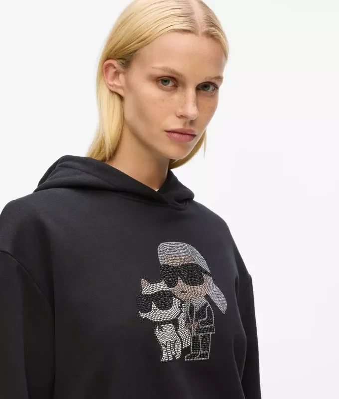 Sudadera con capucha Ikon con pedrería