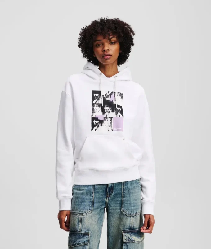 SUDADERA CON CAPUCHA KARL PRINT