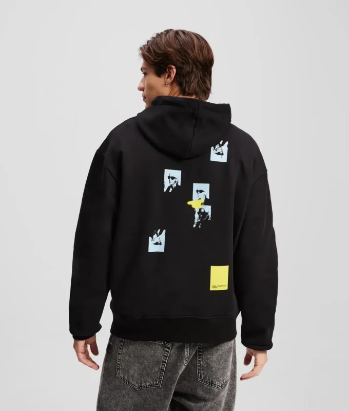 SUDADERA CON CAPUCHA KARL PRINT