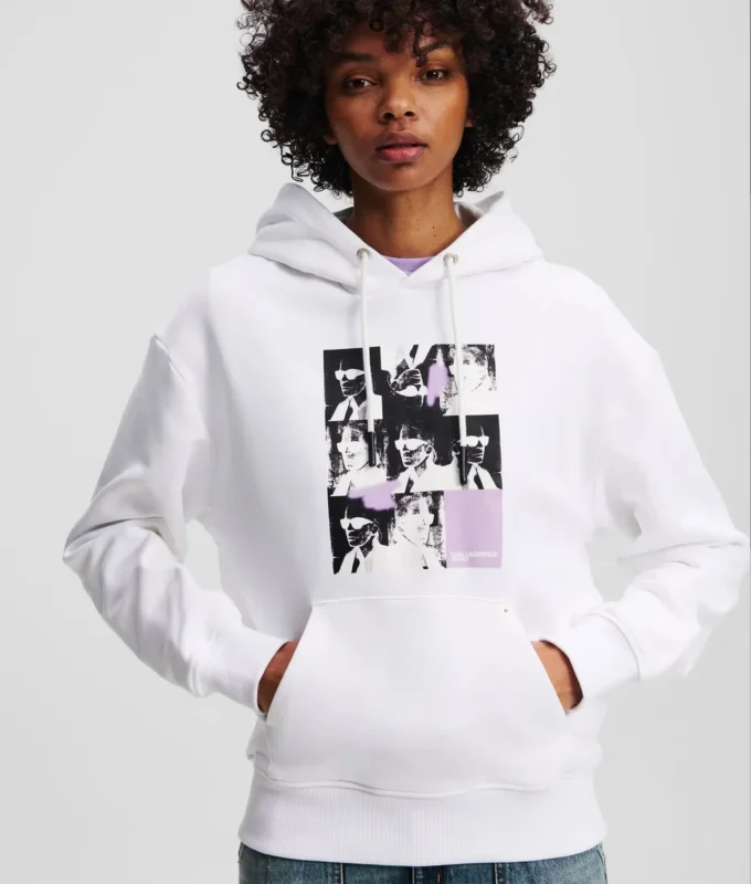 SUDADERA CON CAPUCHA KARL PRINT