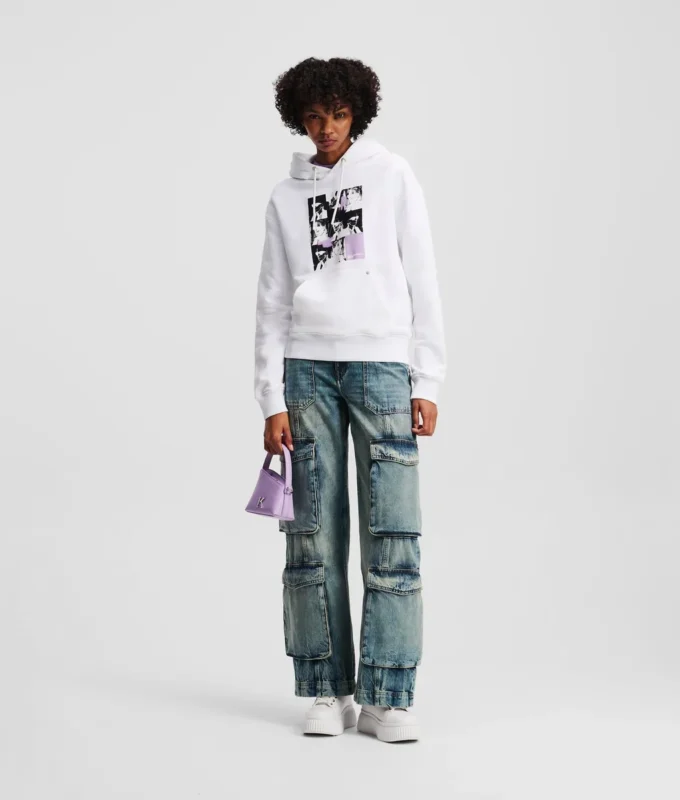 SUDADERA CON CAPUCHA KARL PRINT